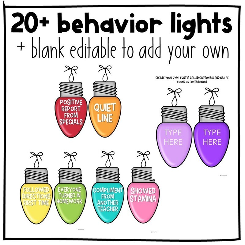 Positive Behavior Management: *Editable* December Incentive Tracker