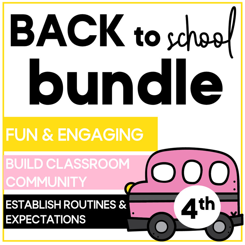 Fourth Grade Back to School Bundle: 10 Resources
