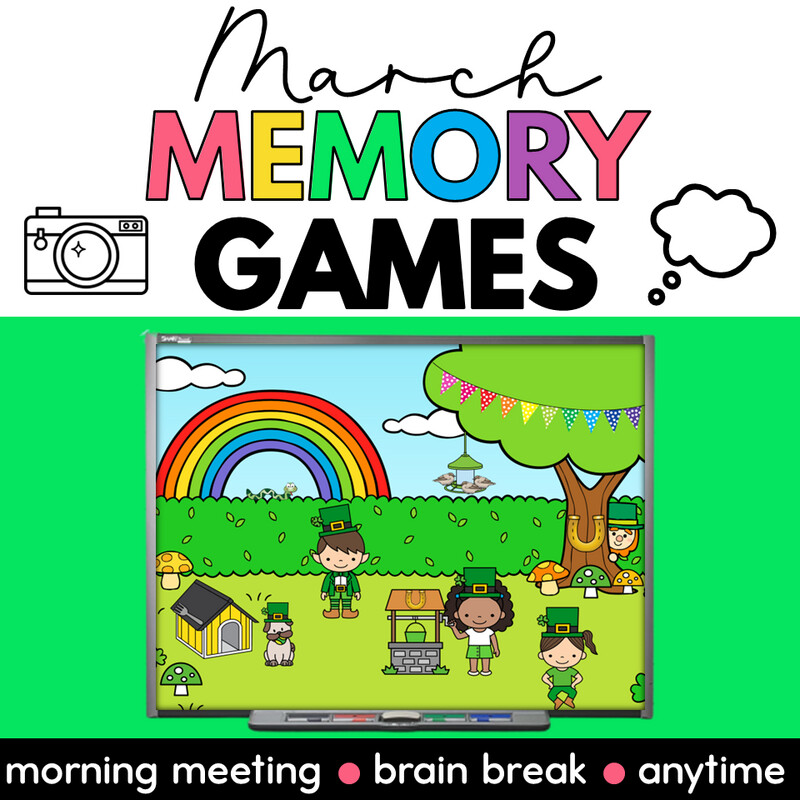 March Memory Games Morning Meeting Activities Brain Breaks