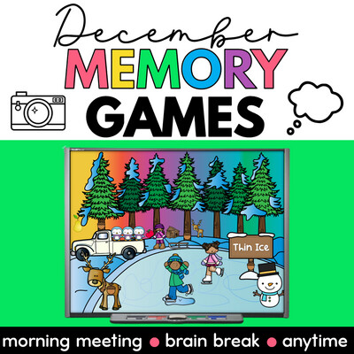 December Morning Meeting Brain Break Memory Game Winter Activities