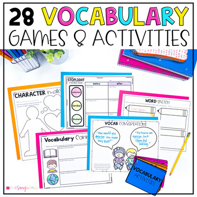 Vocabulary Activities Use with ANY Word List Graphic Organizers Worksheets