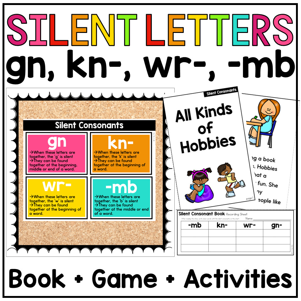 Silent Letters Worksheets Silent Consonants Games and Activities | KN WR MB WR