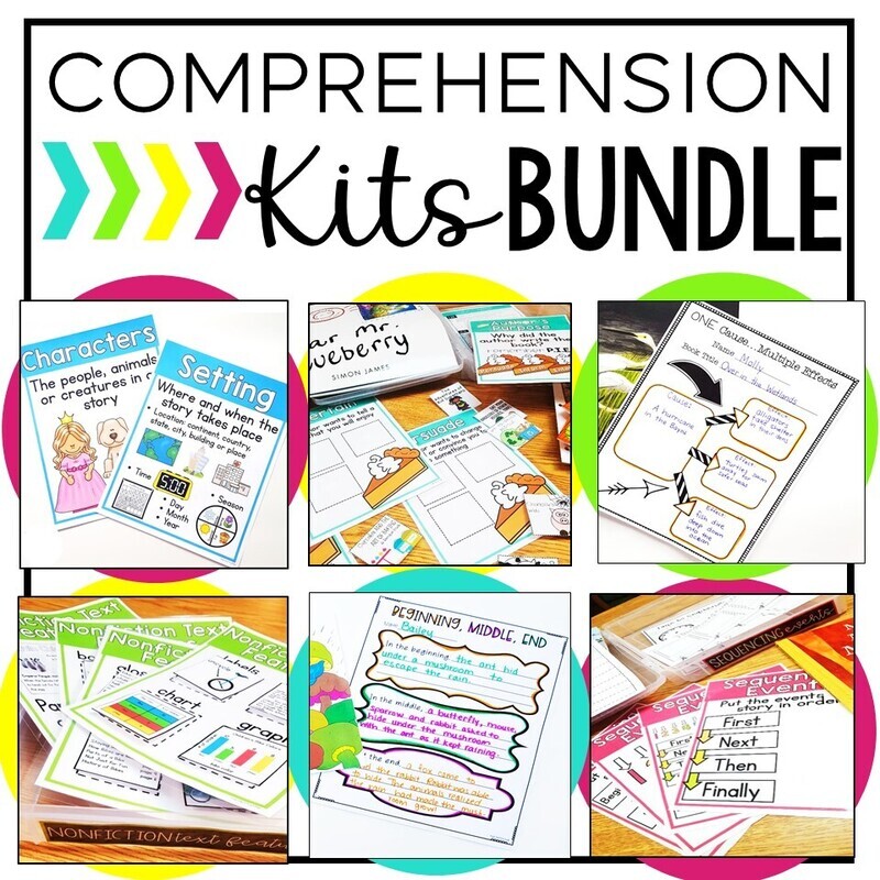 Reading Comprehension Strategies Skills Activities Graphic Organizers BUNDLE