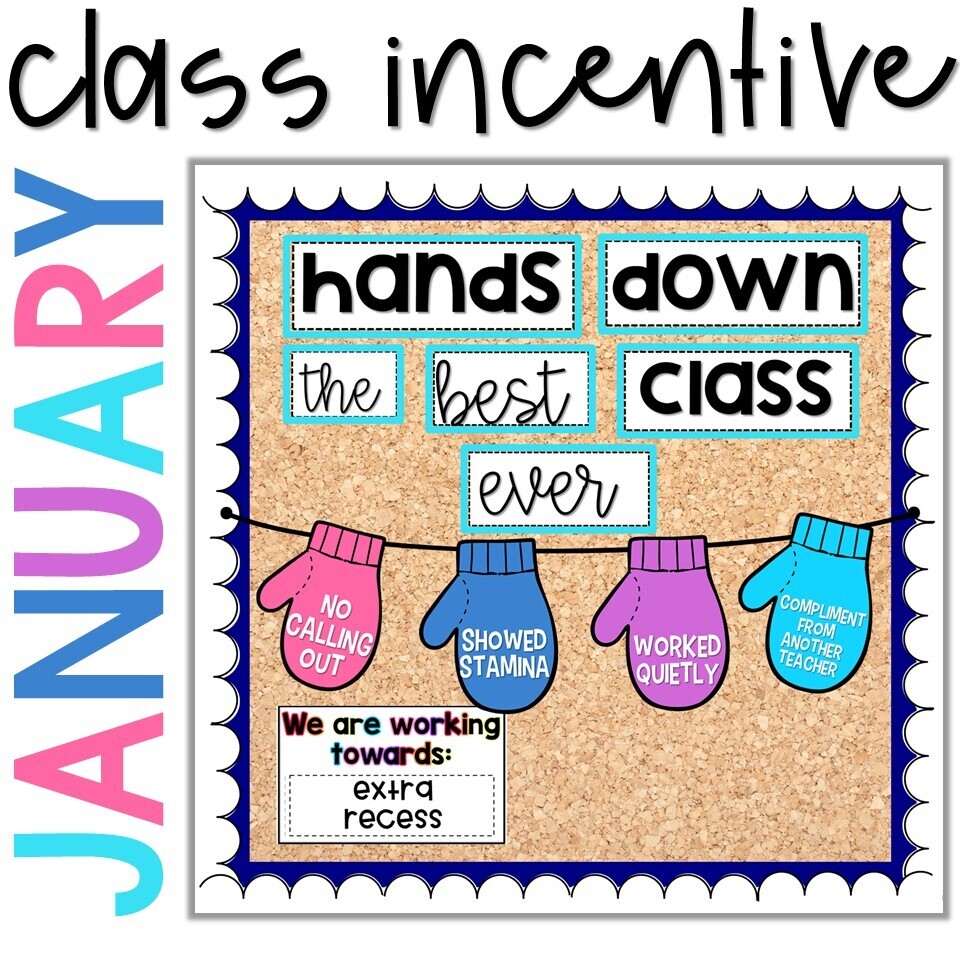 January Whole Class Incentive Winter Bulletin Board Classroom Management Plan