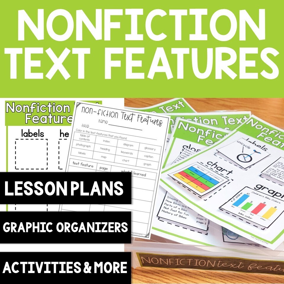 Nonfiction Text Features: Lesson plan, Mini-lesson Materials and Activities