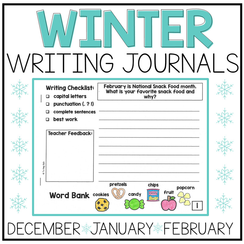 Winter Writing Journals | December January February | 60 Writing Prompts