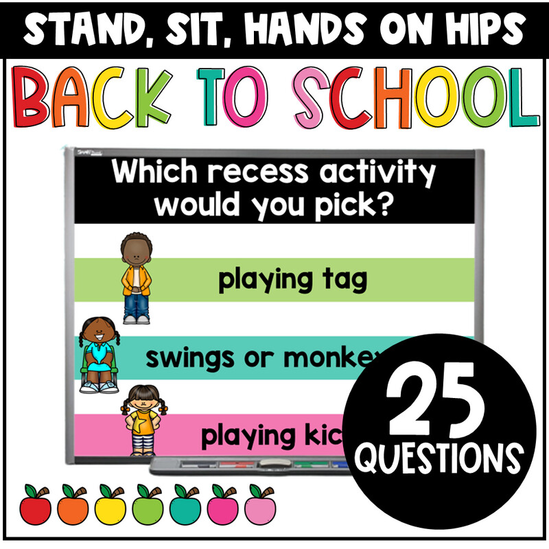 Back to School Activity First Week of School Game