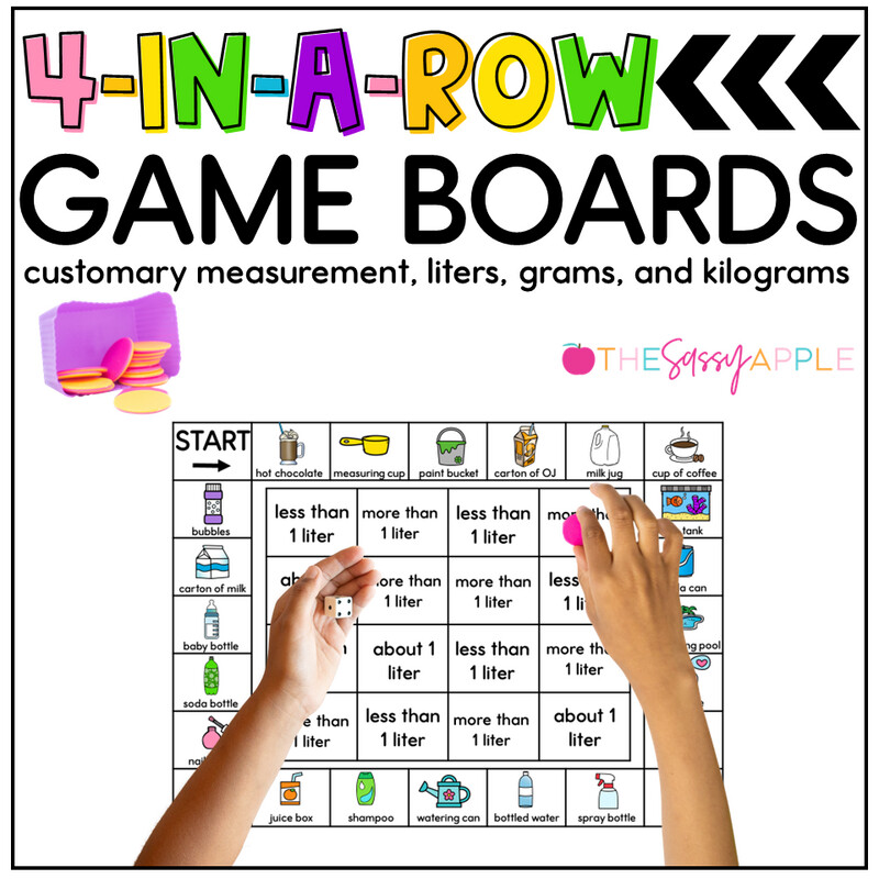 Mass & Capacity Games Grade 3 | Metric Grams Kilograms Liters Activities