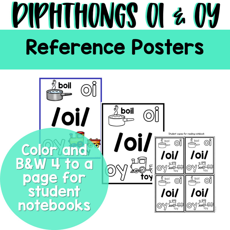 Diphthongs OI & OY Activities Worksheets Reading Writing Comprehension