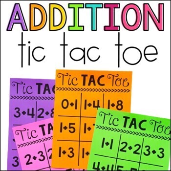 Addition Activities Tic Tac Toe Boards Fact Practice Double Facts +0 to +9