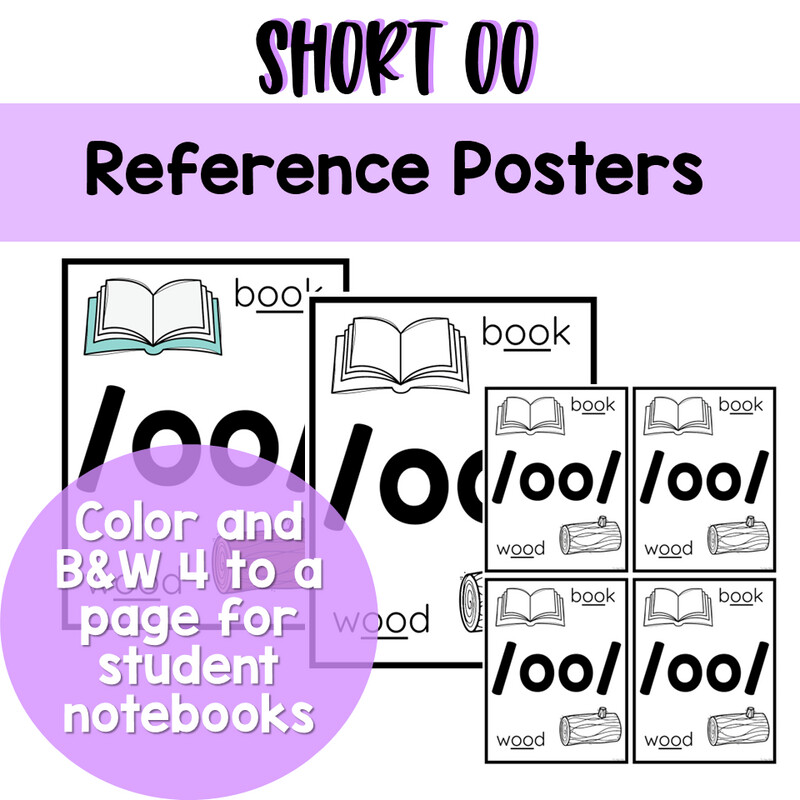 Diphthong Short OO Activities Worksheets Reading Writing