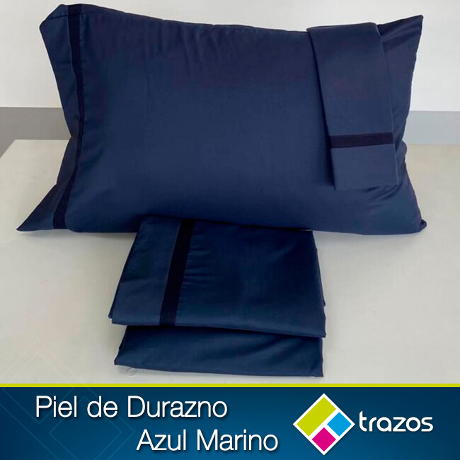 Sábanas piel de durazno Azul Marino