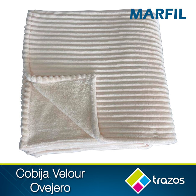 Cobija Velour ovejero marfil