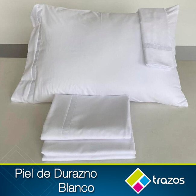 Sábanas piel de durazno Blanco
