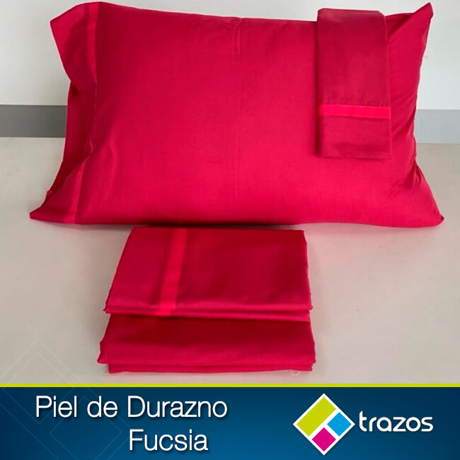 Sábanas piel de durazno Fucsia