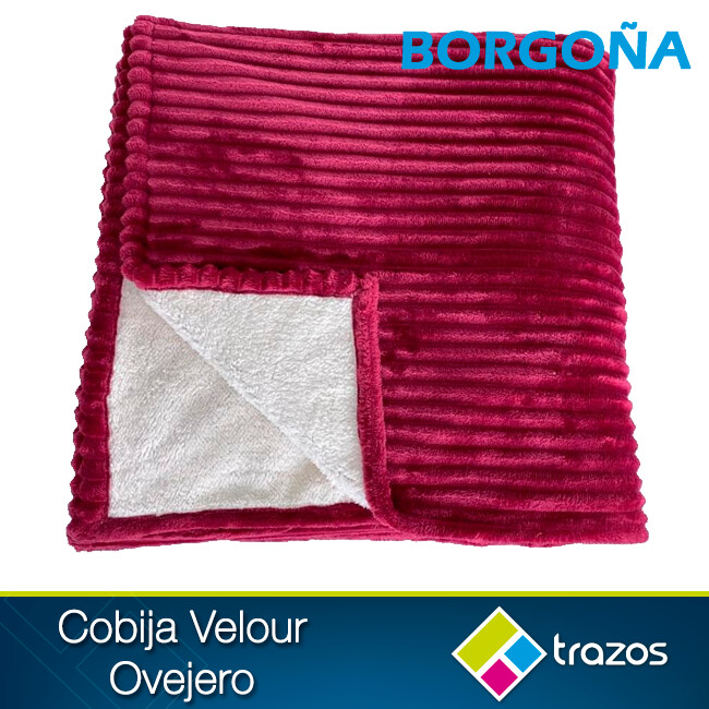 Cobija Velour ovejero borgoña
