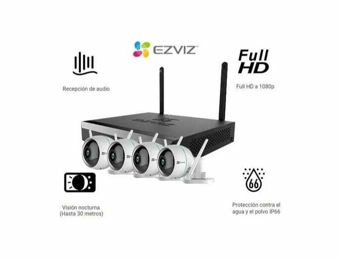 Kit WIFI EZVIZ 1080p,CABLE 18Mx4,DISCO 1TB,NVR 8 CANALES