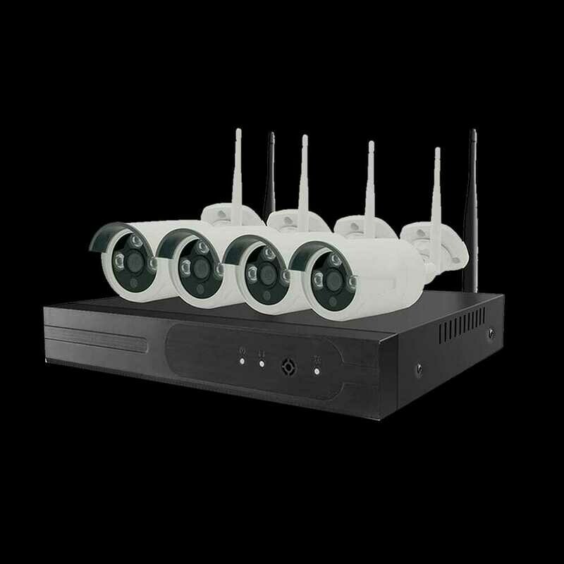 KIT NVR INALAMRICO WIFI 4 CAMARAS EXTERIOR 2MP 1080P IAI TECH