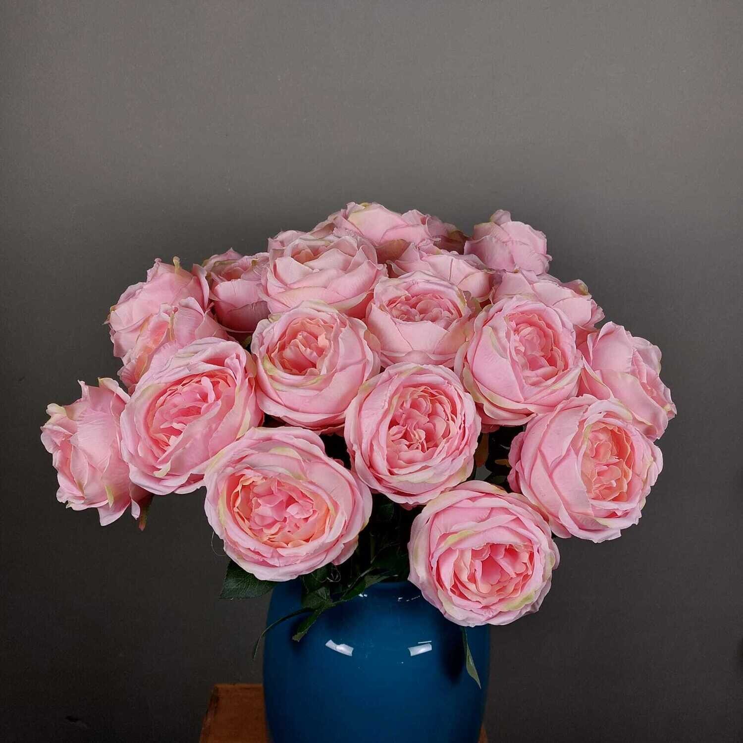 Zijde roos roze 65 cm