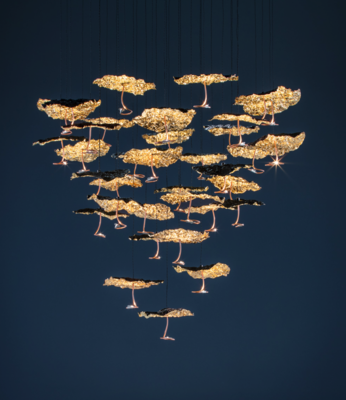 Catellani &amp; Smith Gold Moon Chandelier Pendelleuchte