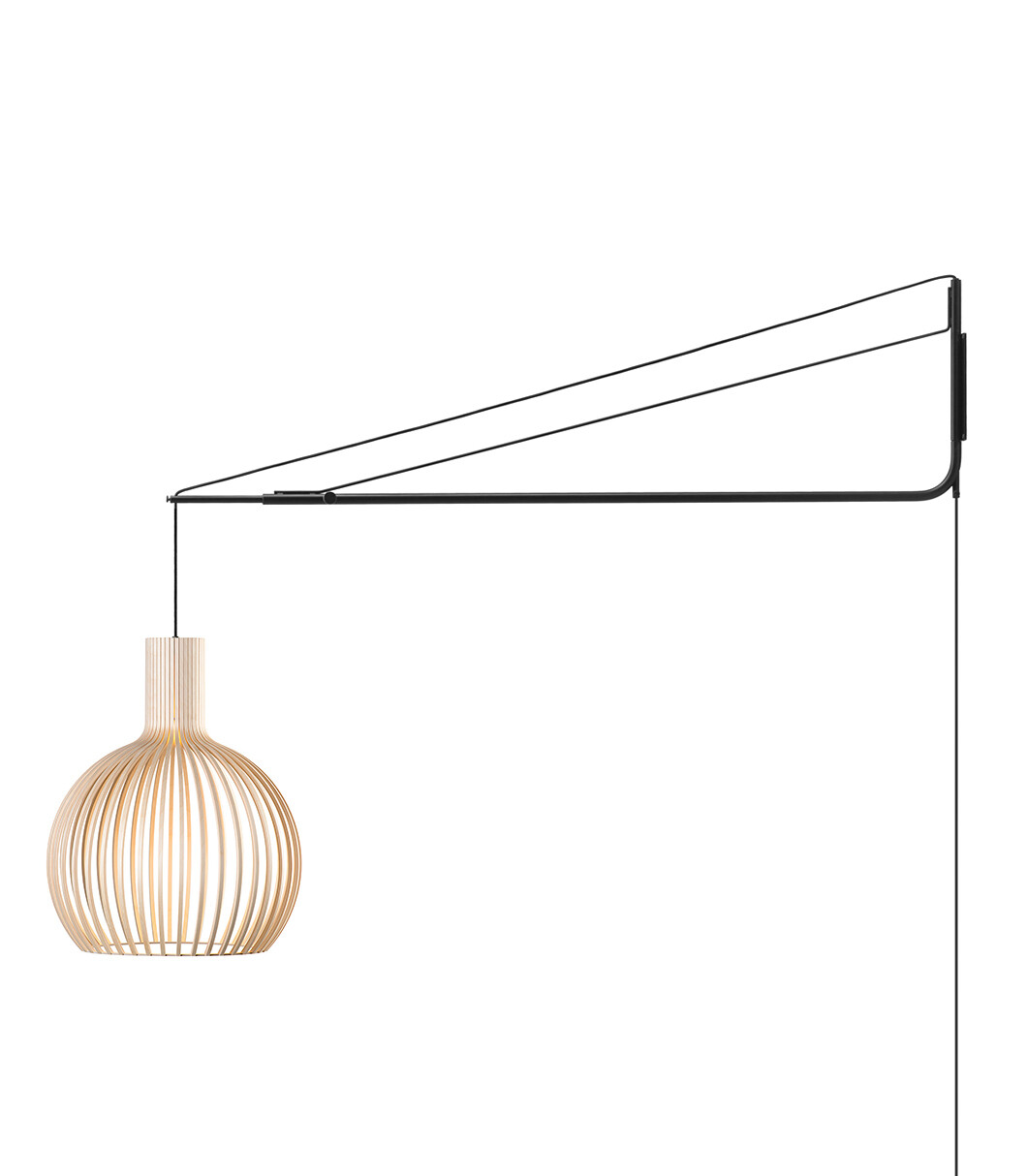Secto Design Varsi 1000 Wandhalterung für Pendelleuchten, Farbe: schwarz