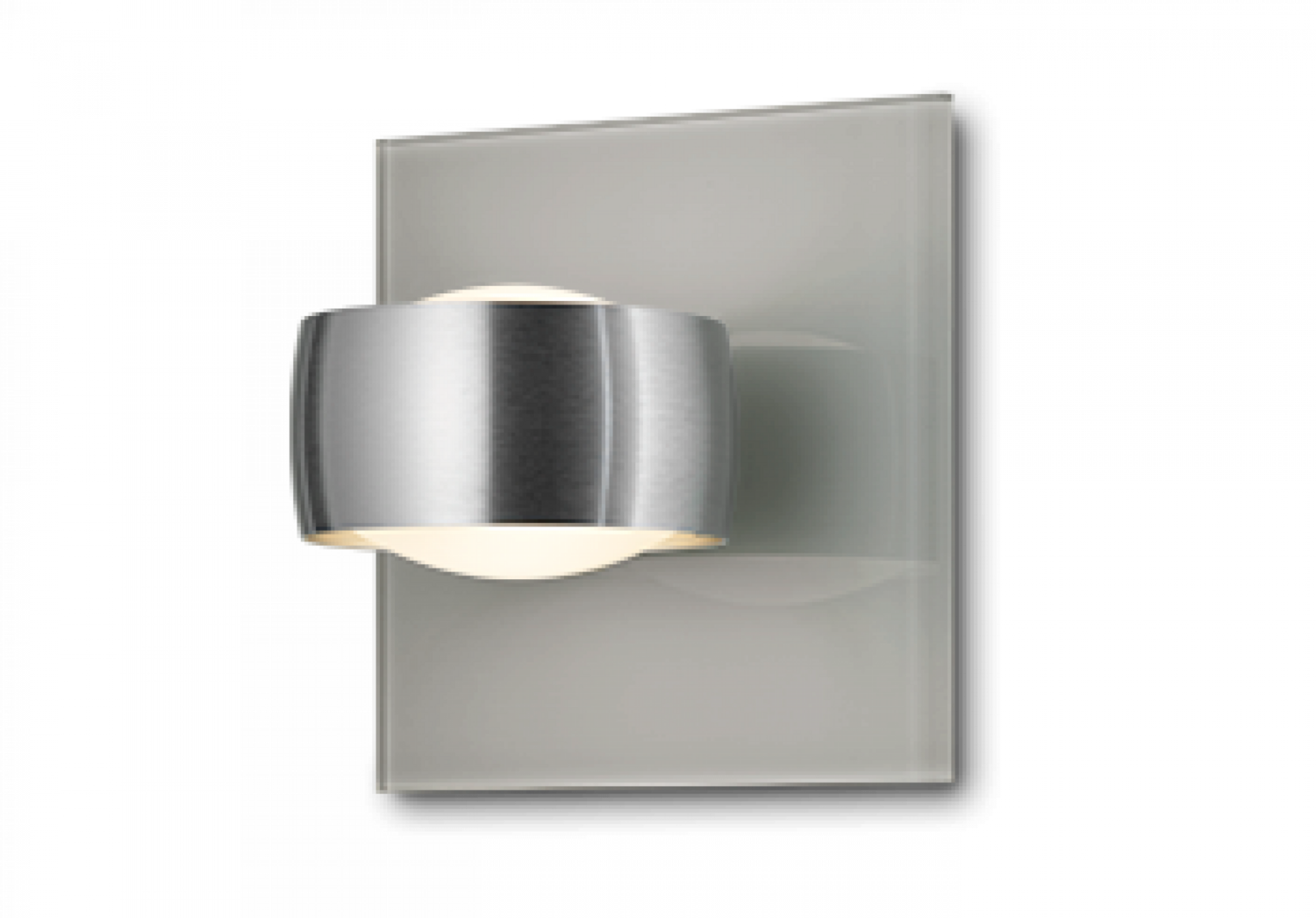 OLIGO Grace Unlimited LED Wandleuchte OLIGO Grace Unlimited LED Wandleuchte, Farbe Kopf: aluminium gebürstet, Farbe Wandscheibe: grau