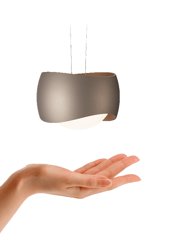 OLIGO Curved Pendelleuchte 1-flammig | Baldachin rund | mit unsichtbarer Höhenverstellung