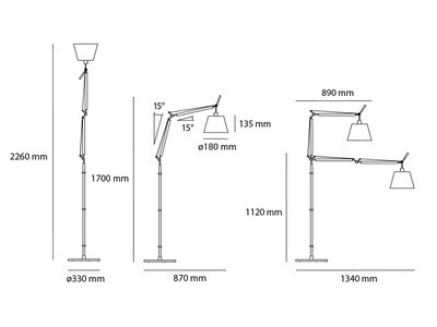 Artemide Tolomeo Basculante Stehleuchte