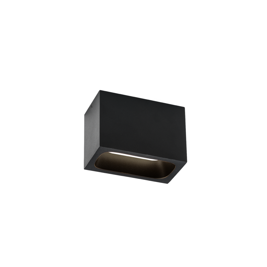 Wever &amp; Ducré Pirro Opal Deckenleuchte, Grösse: 94mm, Farbe: schwarz/schwarz, Lichtfarbe: 2700K warmweiss