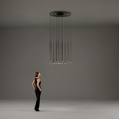 Vibia Slim Baldachin rund Pendelleuchte