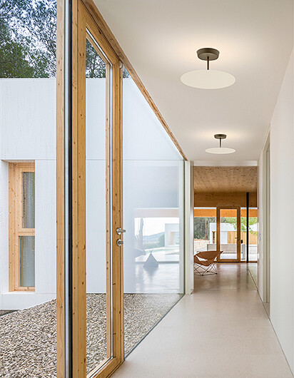 Vibia Flat 1er Deckenleuchte, Lichtfarbe: 2700K warmweiss, Farbe: weiss, Model: 5920 (Ø 400mm/dim. Push;1-10V)