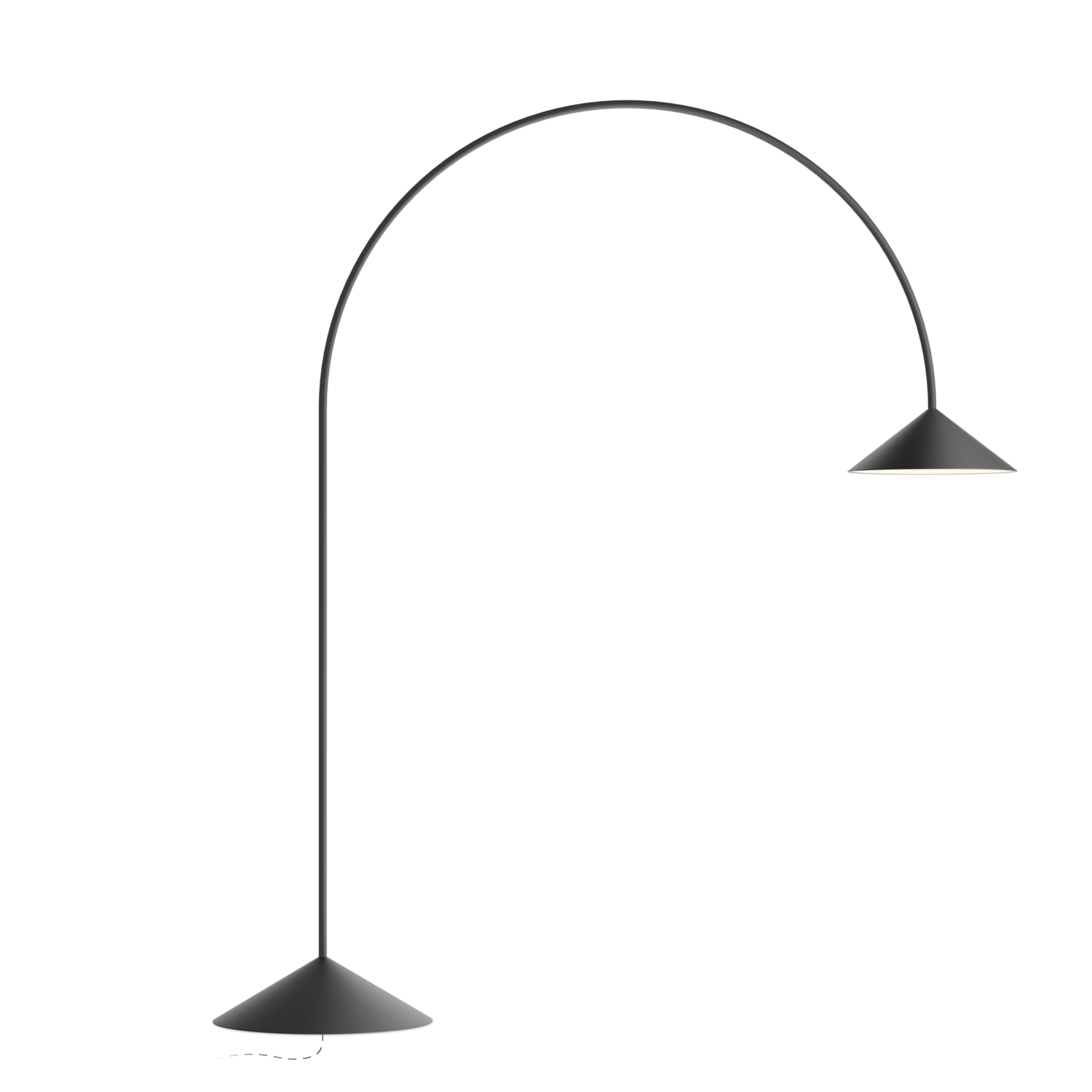 Vibia Out Stehleuchte mit Festanschluss, Farbe: graphite black, Model: 4275 - Ø 45 H 145 - 242cm, Dimmbar: Casambi (Remote)