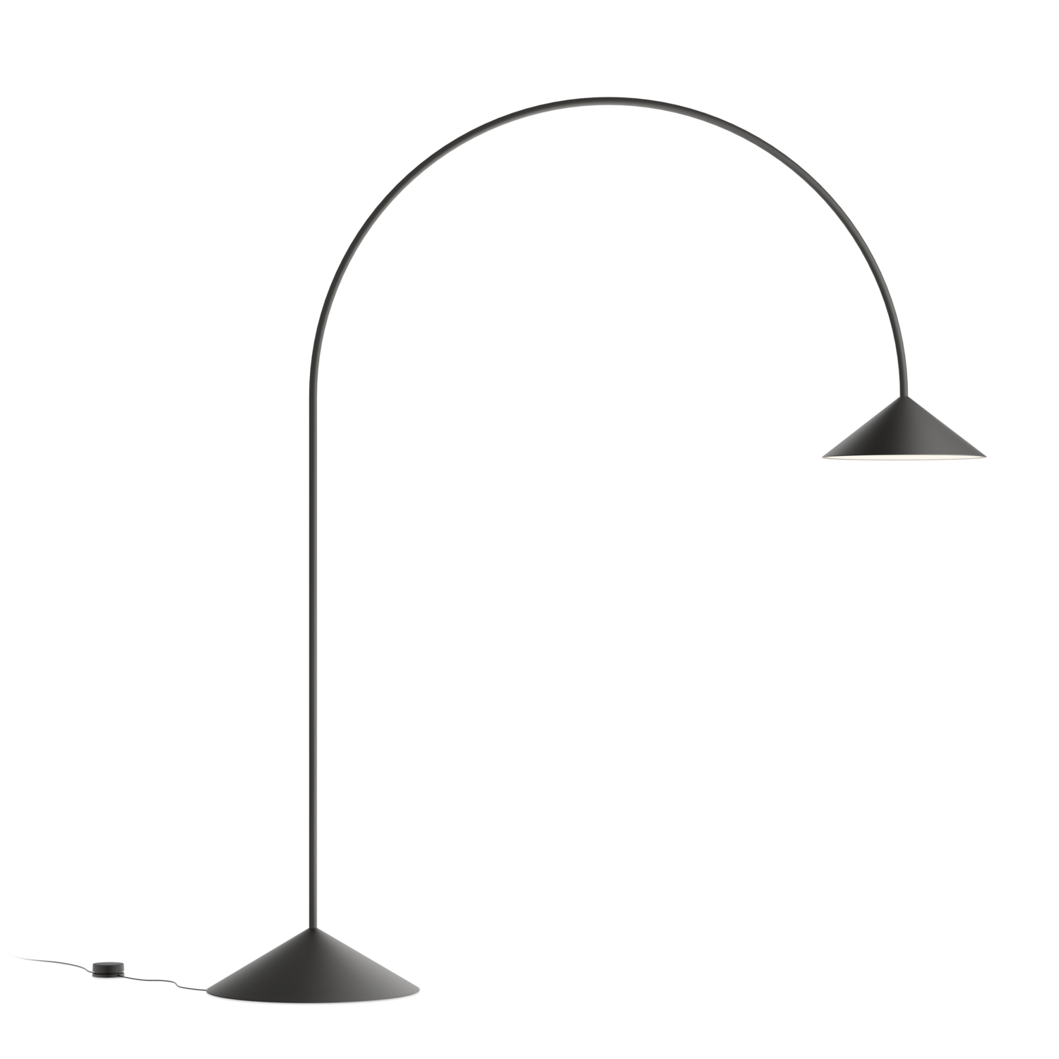 Vibia Out Stehleuchte, Farbe: graphite black, Model: 4270 - Ø 45 H 145 - 242cm, Dimmbar: Push