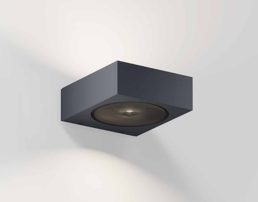 IP44.de Luci Wandleuchte, Farbe: anthracite RAL 7016