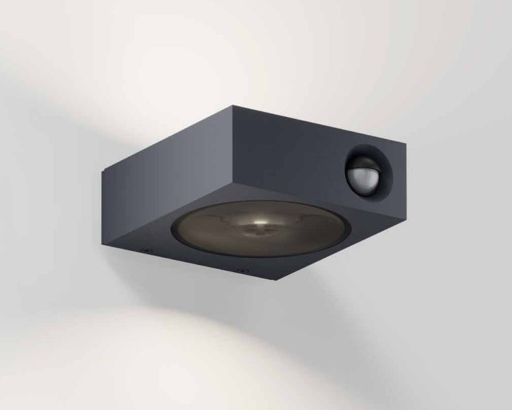 IP44.de Luci control Wandleuchte, Farbe: anthracite RAL 7016
