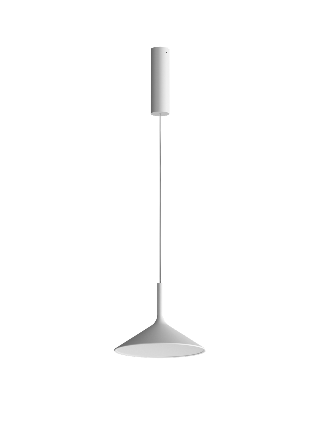 Rotaliana Dry Pendelleuchte, Variante: H1 (Baldachin lang), Farbe: mattweiss, Lichtfarbe: 2700K warmweiss, Dimmbar: ON/OFF