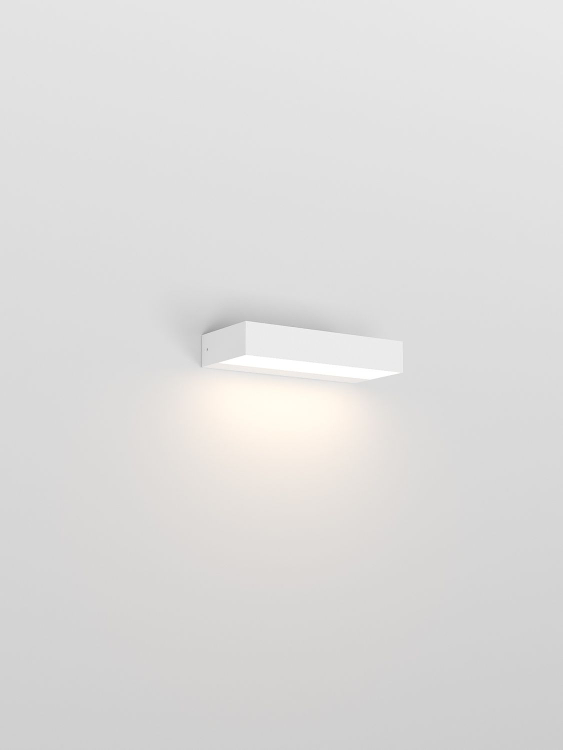 Rotaliana InOut Wandleuchte Outdoor, Variante: W1 (einseitig leuchtend), Farbe: weiss geprägt, Lichtfarbe: 2700K warmweiss