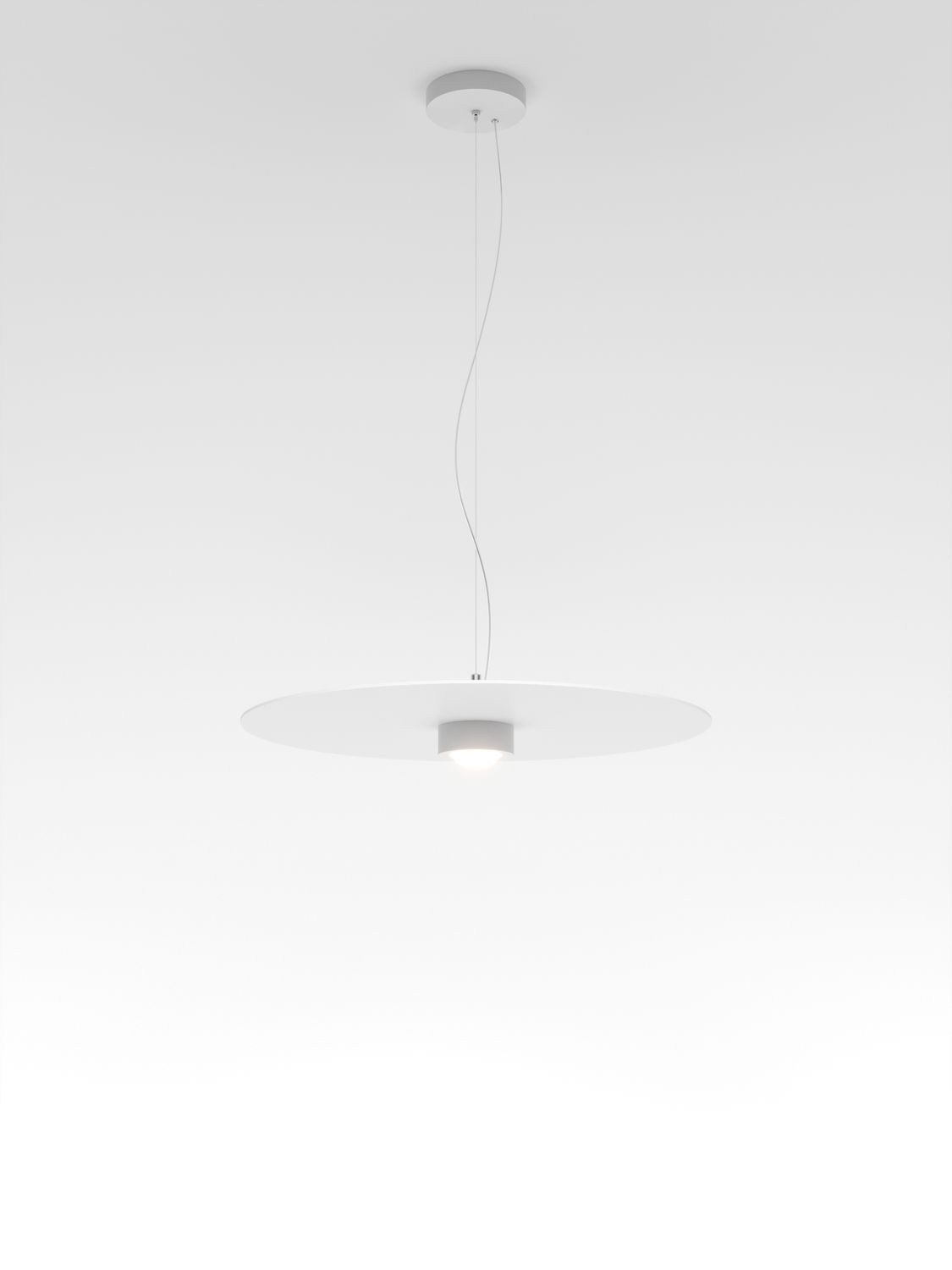 Rotaliana Collide Pendelleuchte, Variante: H6 (Befestigung im Baldachin), Farbe: weiss, Lichtfarbe: 2700K warmweiss