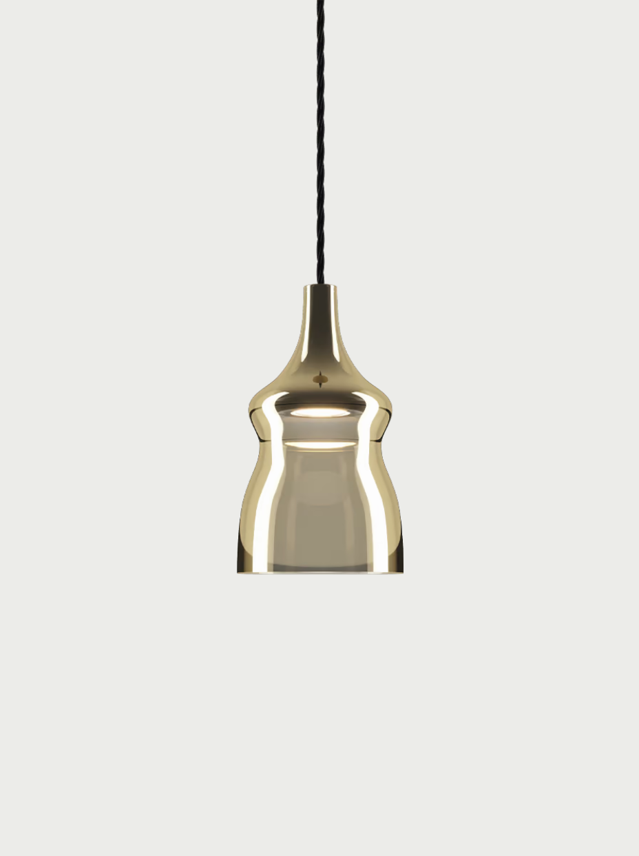 Lodes Nostalgia Pendelleuchte Baldachin mit Haken, Glas - Variante: Small Ø 12.5cm, Variante: 1er Pendelleuchte, Farbe - Leuchte: mattschwarz - gold, Baldachin - Farbe: mattweiss + Haken transparent