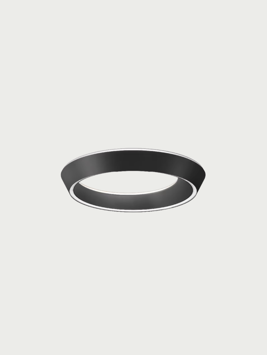Lodes Tidal Deckenleuchte, Variante: Tidal 45, Farbe: mattschwarz, Lichtfarbe: 2700K warmweiss