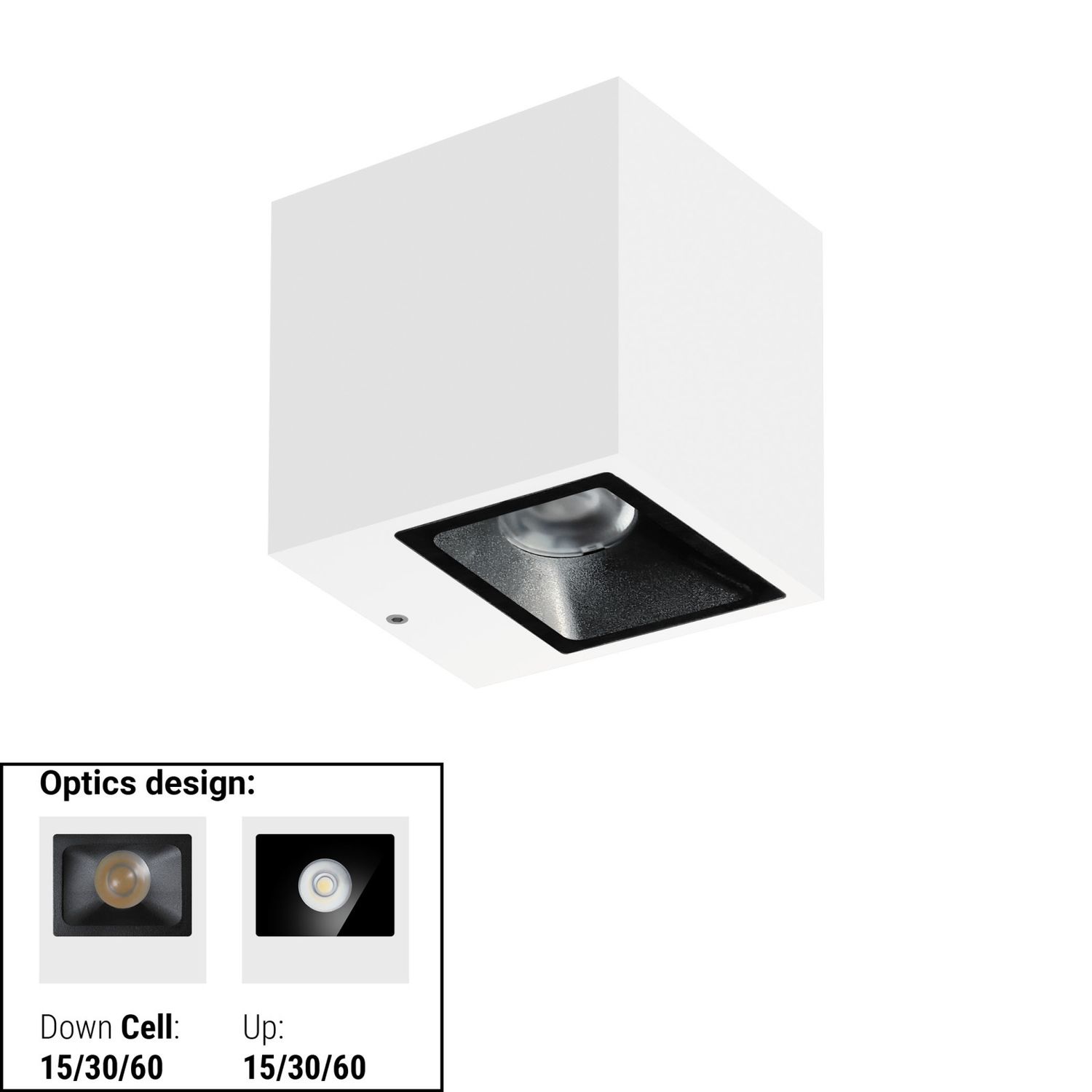 Linea Light Cubit Pro Outdoor Wandleuchte, Grösse: 89mm, Farbe: weiss, Lichtfarbe: 2700K warmweiss, Dimmbar: ON/OFF