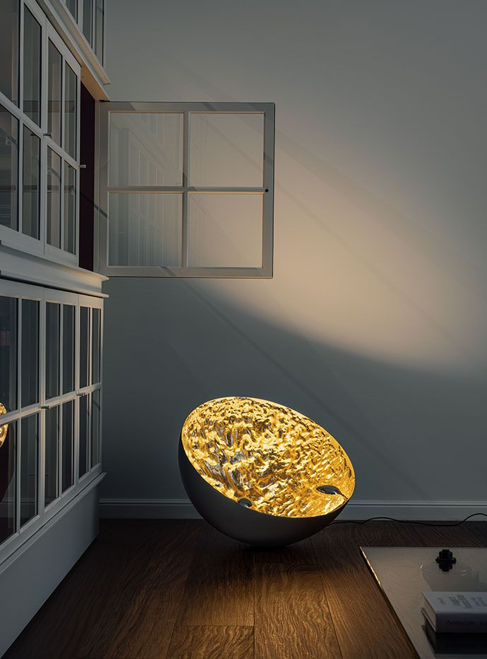Catellani &amp; Smith Stchu-Moon 01 Bodenleuchte, Grösse: Ø 40cm, Farbe: gold