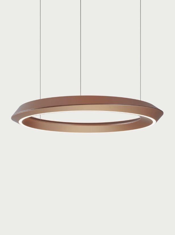 Lodes Tidal Pendelleuchte, Lichtfarbe: 2700K warmweiss, Farbe: terra, Baldachin - Farbe: mattweiss, Dimmbar: Standard Phasenabschnitt, Variante: Standard