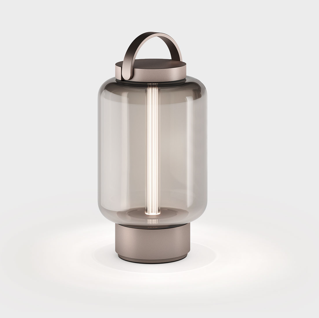IP44.de qu Laterne, Farbe: bronze hell + Glas bernstein