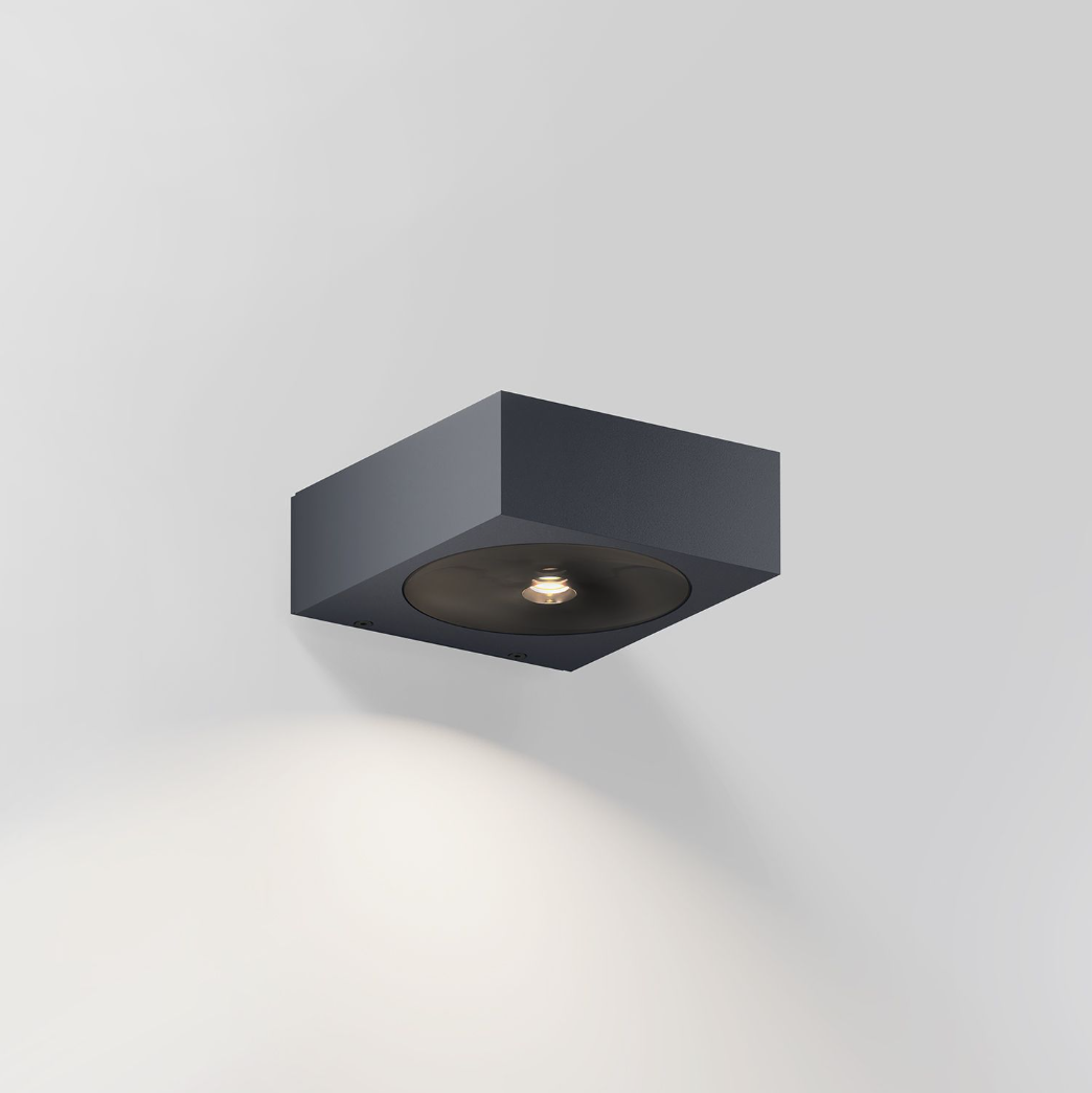 IP44.de luci down Wandleuchte, Farbe: anthrazit, Dimmbar: Standard Phasenabschnitt