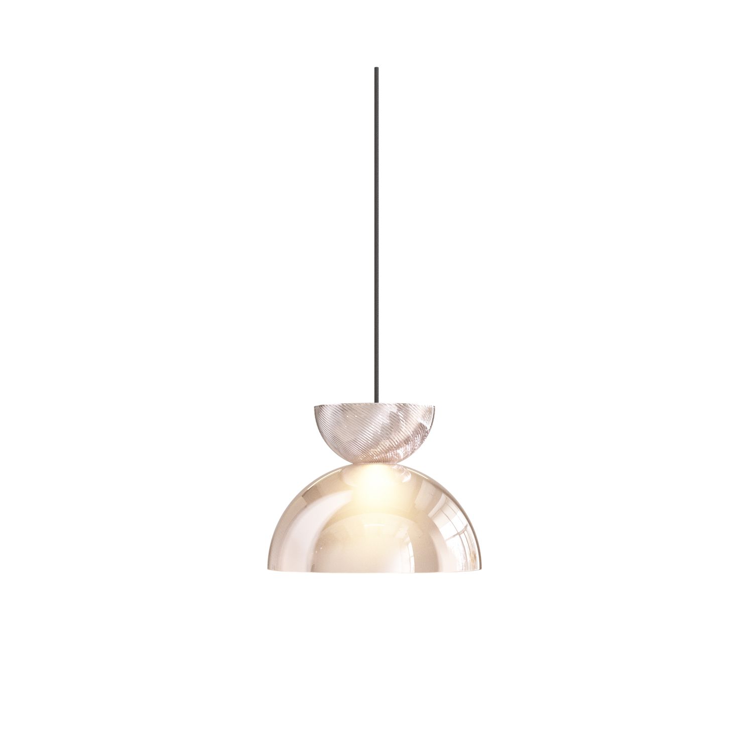 Sans Souci Charm Hemisphere Pendelleuchte, Farbe: Transparenz 50% - rose