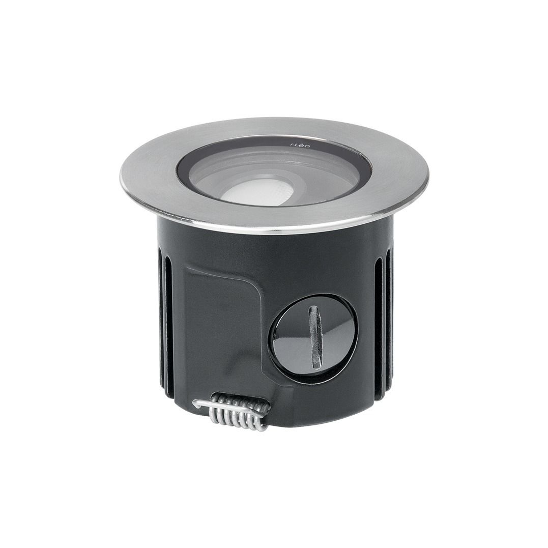 Linea Light Orma_IJ Bodeneinbauleuchte, Lichtfarbe: 2700K warmweiss, Farbe: stahl