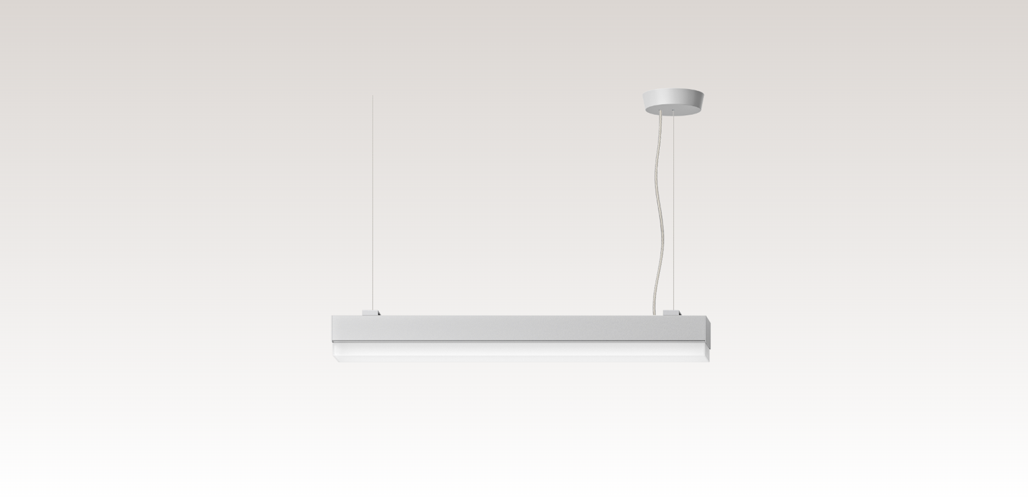 Ribag Metron Diffusor opal Pendelleuchte, Lichtfarbe: 2700K warmweiss, Farbe: aluminium farblos eloxiert, Dimmbar: Ein / Aus, Länge: 600mm