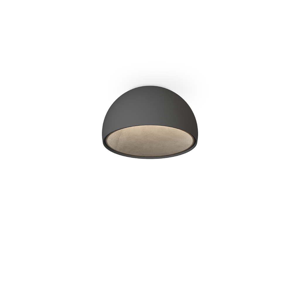 Vibia Duo Petra Deckenleuchte, Farbe: graphit, Model: 4875-rund (H 190mm Ø 350mm)