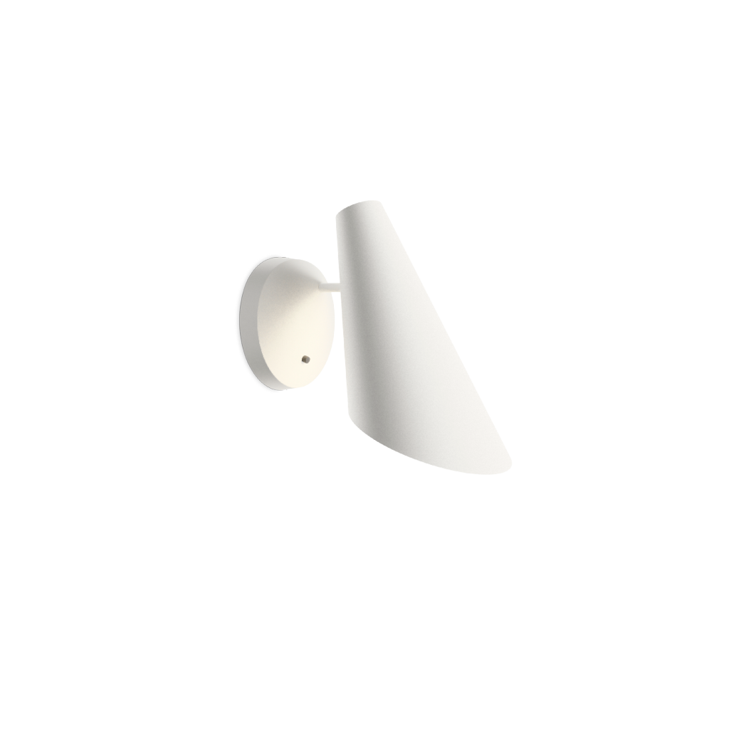 Vibia I.Cono Wandleuchte, Farbe: white, Varianten: ON/OFF - mit Schalter an Wandplatte